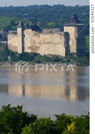Khotyn fortress and Dniester River Khotyn fortress and Dniester River 61048327