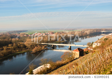 River Elbe in town Melnik 61049101