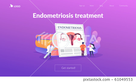 Endometriosis landing page concept Endometriosis landing page concept 61049553