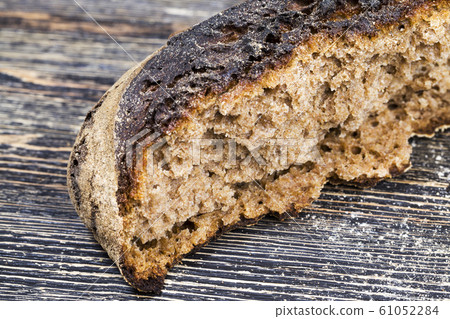rye flour bread, close-up 61052284