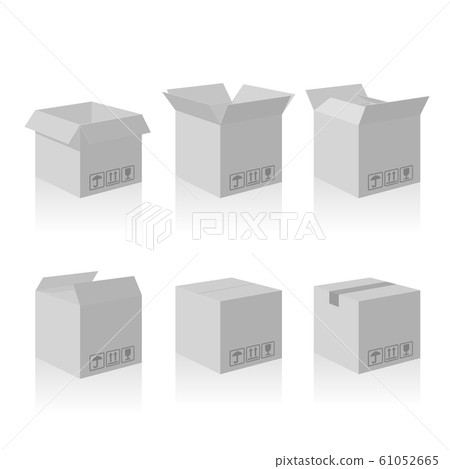 Open and closed recycle carton delivery packaging Open and closed recycle carton delivery packaging 61052665