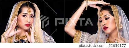 Indian beauty face big eyes with perfect wedding Indian beauty face big eyes with perfect wedding 61054177