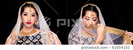 Indian beauty face big eyes with perfect wedding Indian beauty face big eyes with perfect wedding 61054181