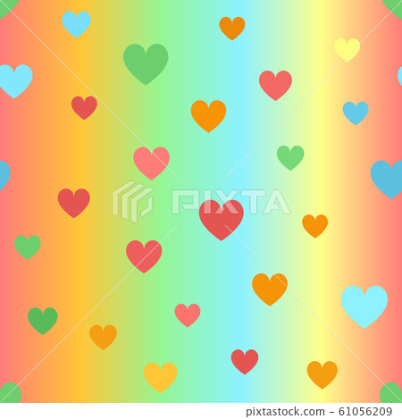 Gradient heart pattern. Seamless vector 61056209