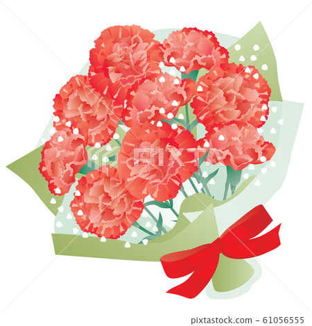 一束紅色康乃馨在母親節 一束紅色康乃馨在母親節 61056555