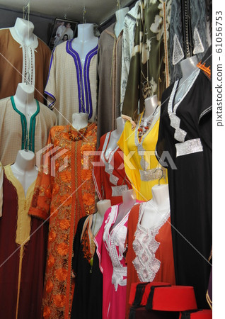 Moroccan, Fes and Medina souks, folk costume stores Moroccan, Fes and Medina souks, folk costume stores 61056753
