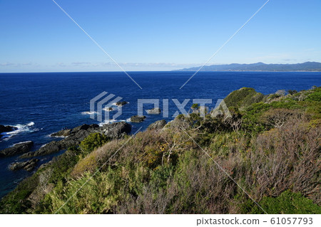 View from Shiosaki Lighthouse in Wakayama Prefecture 61057793