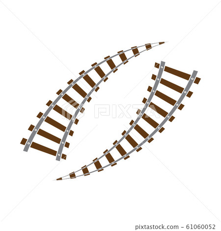 Train tracks vector icon design 61060052