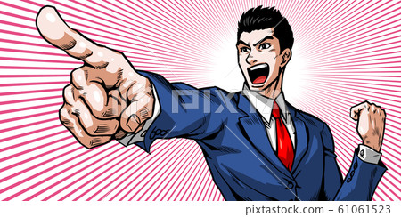 Pointing, male, youth, upper body, shouting, young, caricature, cartoon Pointing, male, youth, upper body, shouting, young, caricature, cartoon 61061523