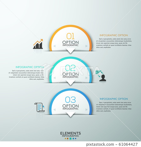 Modern infographics options banner. 61064427
