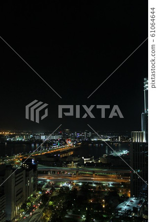 港口島,神戶市政廳的夜景 港口島,神戶市政廳的夜景 61064644