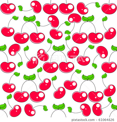 Seamless Background With Cherry. Vector Suitable 61064826