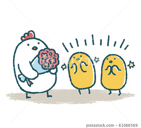 Loose chickens are blessed with applause by chicks Loose chickens are blessed with applause by chicks 61066569