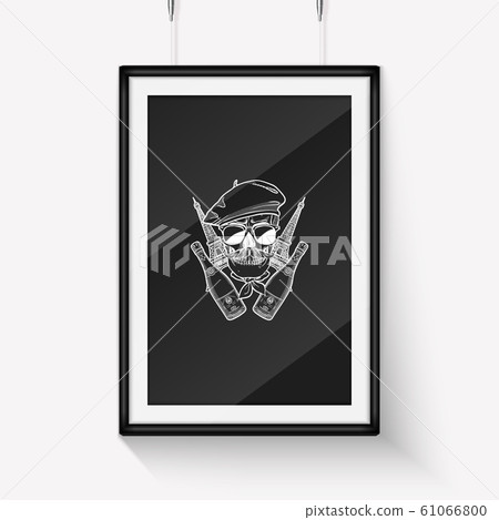 Sketch french skull with beret 61066800