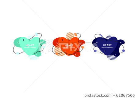 Heart Abstract Banner Collections Organic Or Stock