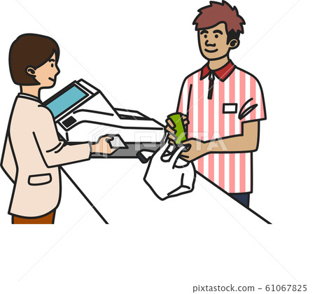 Foreign convenience store staff <Smile> <Asian male>