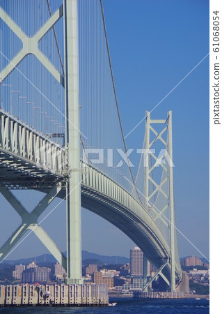 Akashi Kaikyo Bridge From Awaji Island 61068054