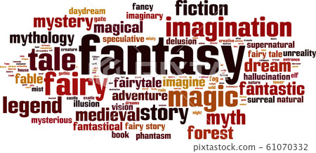 Fantasy word cloud Fantasy word cloud 61070332