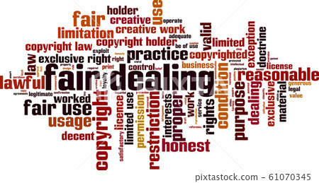 Fair dealing word cloud 61070345