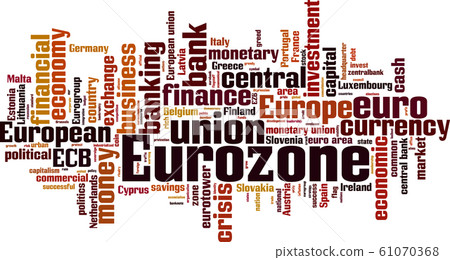 Eurozone word cloud Eurozone word cloud 61070368