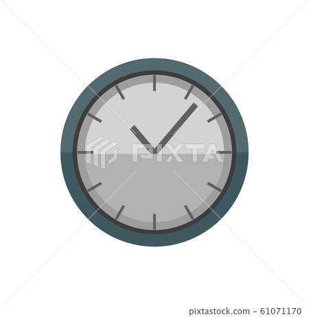 Clock with Hands and Lines, Time Isolated Icon 61071170