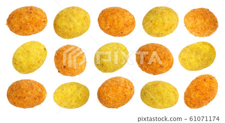 Coated peanuts isolated on white background, collection 61071174