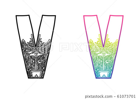 V alphabet in English of 26 letters V alphabet in English of 26 letters 61073701