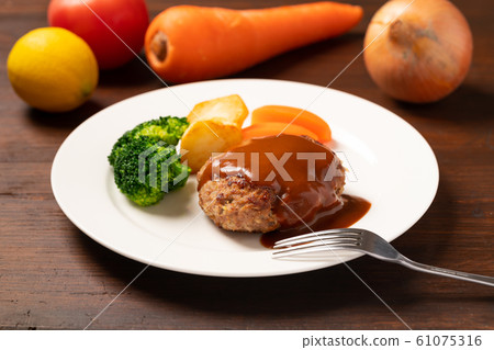 Demiglace hamburger steak Demiglace hamburger steak 61075316