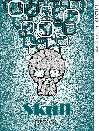 Skull in floral style your concept design. Skull in floral style your concept design. 61075361
