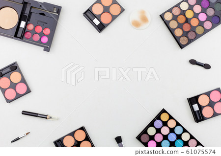Professional multi colored makeup and brushes Professional multi colored makeup and brushes 61075574