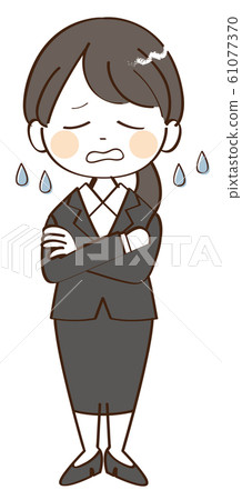 Woman / suit (confused) - Stock Illustration [61077370] - PIXTA