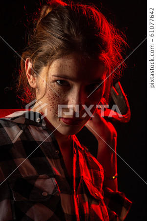 woman with crowbar woman with crowbar 61077642