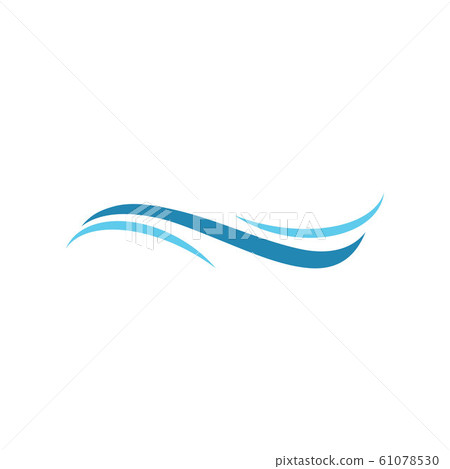 Water wave icon vector 61078530