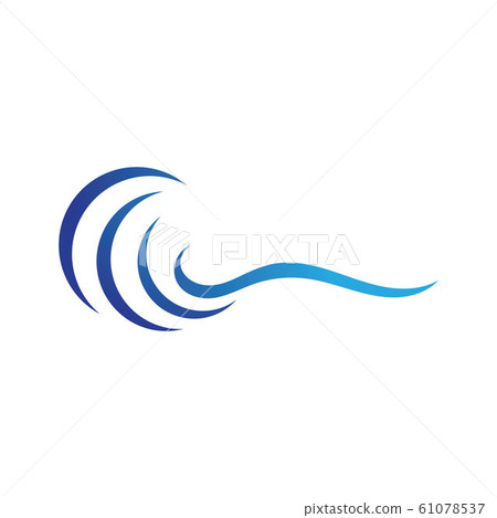 Water wave icon vector Water wave icon vector 61078537