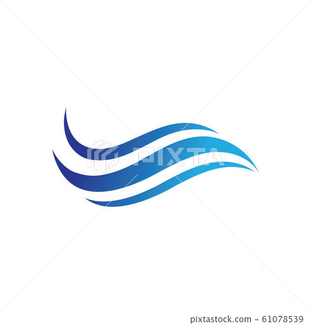 Water wave icon vector 61078539