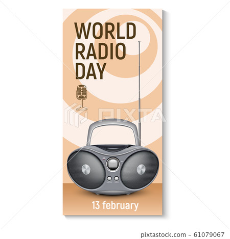 Vertical banner day radio boombox Vertical banner day radio boombox 61079067
