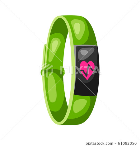 Illustration of fitness bracelet tracker watch. Illustration of fitness bracelet tracker watch. 61082050