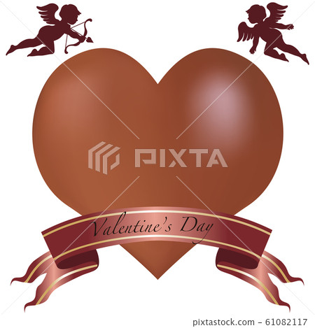 情人節丘比特心心巧克力絲帶禮物 情人節丘比特心心巧克力絲帶禮物 61082117