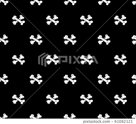 Pirate doodles bones seamless pattern black and white Pirate doodles bones seamless pattern black and white 61082121