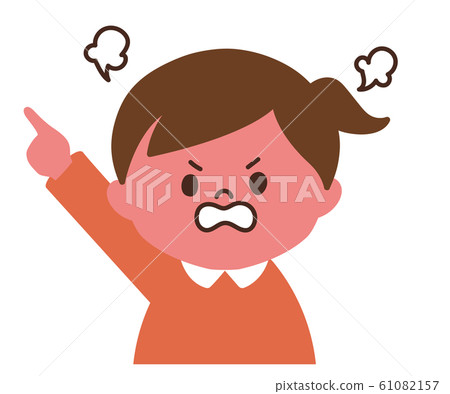 Girl (anger, pointing pose, left) 61082157