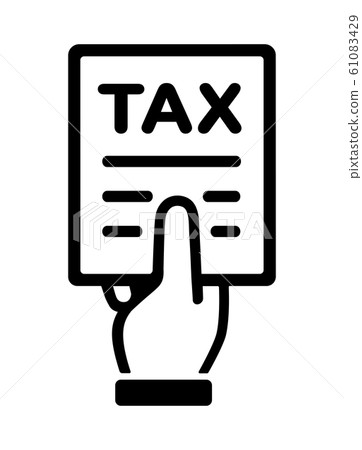 提交報稅表（稅和稅）矢量圖標 61083429