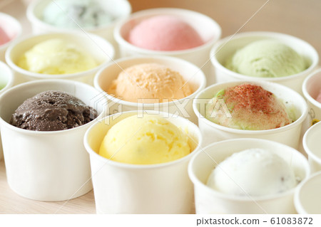 sweet and colorful ice cream scoops sweet and colorful ice cream scoops 61083872