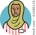 外國工作人員圖標<中東女人> <厭惡> 61086116