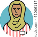 外國工作人員圖標<中東女人> <微笑> 61086117