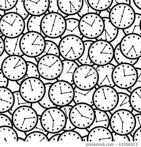 Simple clock seamless pattern 4 - Stock Illustration [61086913] - PIXTA
