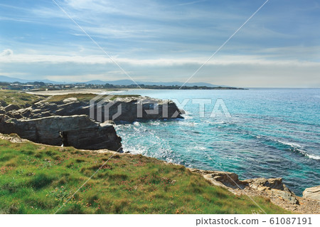 Beach cathedrals on the Bay of Biscay Beach cathedrals on the Bay of Biscay 61087191