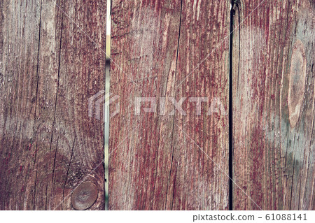Background wooden texture. Hard old painted wall in grunge style. Surface for design and text. Close up view 61088141