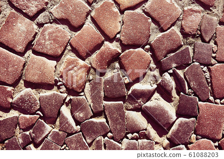 Background brick texture. Hard old painted wall in grunge style. Surface for design and text. Close up view Background brick texture. Hard old painted wall in grunge style. Surface for design and text. Close up view 61088203
