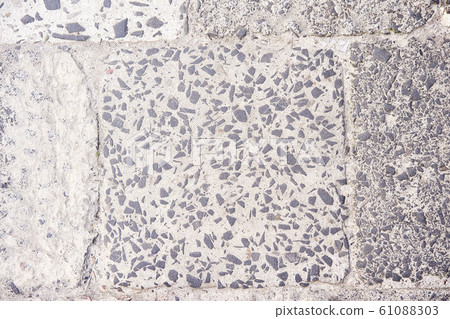 Background road texture. Hard old painted grey wall in grunge style. Surface for design and text. Close up view 61088303