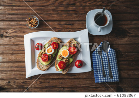 A delicious and healthy breakfast on morning for an energetic day 61088867